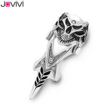 Jovivi Men's Knuckle Joint Full Finger Double Ring Punk Rock Gothic Hinged Activity Rings Skull Head Punk Finger Ring Jewelry 2024 - buy cheap