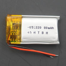 Xinj-bateria de polímero de lítio lipo, 3.7 e 051220 v, 80mah, para mp3, alto-falante, gps, sistema de navegação gps, bluetooth 2024 - compre barato