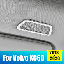 Stainless Steel Car Interior Roof Sound Audio Tweeter Speaker Decorative Trim Cover For Volvo XC60 2018 2019 2020 Accessories 2024 - buy cheap