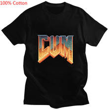 Doom Cum Tshirts Mens Summer Fashion Short Sleeve Casual Oversized T-shirt Tops Vintage Graphic Tee Shirt Men Cotton T-shirts 2024 - купить недорого