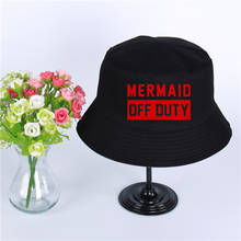 Mermaid Off Duty Logo Hat Women Mens Panama Bucket Hat Mermaid Off Duty Design Fishing Fisherman Hat 2024 - buy cheap