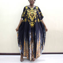 African Dresses For Women Dashiki Black Bazin Broder Riche Vintage Loose Batwing Sleeve Robe Evening Long Dress 2024 - buy cheap