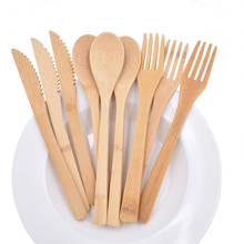 3pcs/set Tableware Set Camping Outdoor Natural Bamboo Japanese Style Restaurant Fork Knife Spoon Cutlery Western Dinnerware 2024 - buy cheap