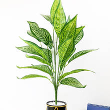 Plantas artificiales grandes tropicales de 75cm, 26 hojas, Monstera falsa, palmera de plástico, hoja de cebra verde para decoración de Festival y jardín en casa 2024 - compra barato