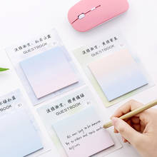 Bloc de notas de colores gradientes para niños, papel adhesivo bonito de Kawai, papelería de regalo coreana, suministros escolares de oficina 2024 - compra barato