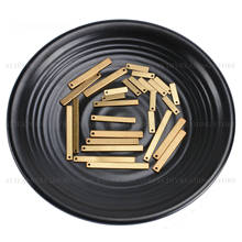 Pingentes retangular de bronze, 20-100 peças, busca por atacado, 15mm, 30mm, 35mm, 40mm, barra de estampagem de metal plano, componente 2024 - compre barato