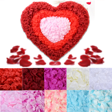 500 Uds colorido Artificial pétalos de rosa para boda Petalas seda de colores flor accesorios boda decoración del día de San Valentín 2024 - compra barato
