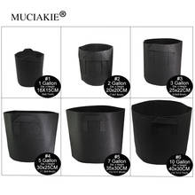 MUCIAKIE 1-10 Gallon Grow Bags, Root Pouch Flower Plant Fabric Tomato Plant Vegetable Flower Potting Bag with Handles 2024 - buy cheap