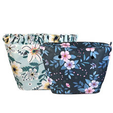 Forro interno de borda floral, bolso de zíper para obag classic mini inserções, acessórios de organizador, bolsa padrão 2024 - compre barato