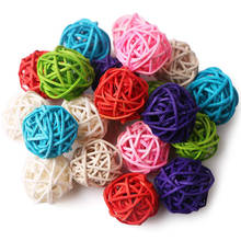 10PCS 3cm Round Shape Mutil Colors Rattan Ball For Christmas Birthday Party & Home Wedding Party Decoration Kids Gifts 2024 - buy cheap