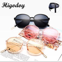 Higodoy Retro Oversized Round Sunglasses Women Vintage Goggle Eyewear Luxury Ladies Sunglasses UV400 Oculos De Sol Feminino 2024 - buy cheap