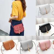 2021 Fashion Tassel Crossbody Bags for Women Simple Style Solid Color Leather Shoulder Bag Ladies Girls Messenger Bag 2024 - buy cheap