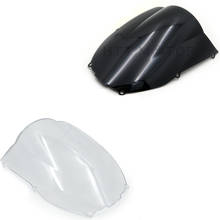 Para-brisa para motocicleta, para kawasaki ninja zx6r, 2002 e 2000, cor preta ou transparente 2024 - compre barato