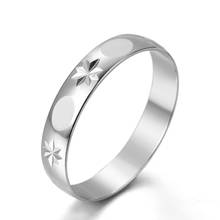 Anillo de copo de nieve Chapado en plata para mujer, anillos de boda para pareja, regalo de novia, joyería 2024 - compra barato