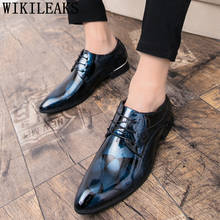 Italian Office Shoes Men Classic Coiffeur Fashion Patent Leather Shoes Men Formal Brand Mens Oxford Shoes Scarpe Uomo Eleganti 2024 - buy cheap