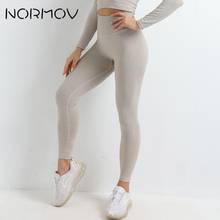 NORMOV Yoga Pants Sports Clothing Seamless Legging Solid High Waist Full Length Workout Leggings for Fittness Yoga Leggings 2024 - buy cheap