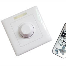 Free Shipping high quality AC90-240V TRIAC LED Dimmer IR Remote control 12 keys Knob Operating Switch  3 years warranty