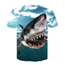 2021 Summer New style 3D Horror Image Monster t-shirt Men's and Women's Shark Peak Short-sleeved t-shirt high quality 2024 - buy cheap