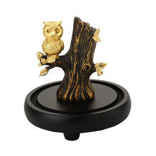 Home Art Crafts Gold Foil Owl Statue Resin Desktop Figurine Ornament Animal owl handicrafts Home decoration Accessories Gifts 2024 - buy cheap