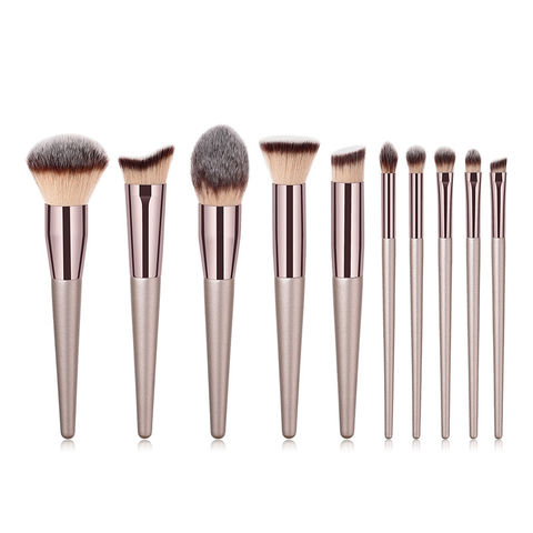 10Pcs Fashion Makeup Brushes Set Eye Shadows Powder Foundation Cosmetics Beauty Soft Hair Maquiagem Brushes Tool Kits 2022 - buy cheap