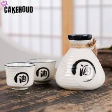 CAKEHOUD Japanese Sake Set Creative Ceramic Wine Set Home Insulation Wine Glass Ceramics One Pot Two Glasses Sake White Wine Pot 2024 - buy cheap