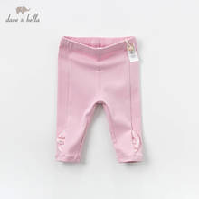 Dbh12483 calças duas peças, calças de cor sólida para meninas crianças comprimento completo calças infantis para crianças pequenas rosa escuro 2024 - compre barato