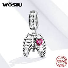 Abalorios colgantes de varillas 100% Plata de Ley 925 wastu aptos para Pulsera Original, colgante de amor, oath of Ribs, cuentas de circón, joyería CQC1459 2024 - compra barato