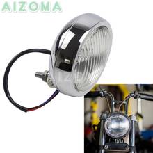 Faro delantero de motocicleta de 4,5 pulgadas, luz antiniebla cromada de 12v y 60w para cafetería, luces de haz alto para Honda, Yamaha, Suzuki y Kawasaki 2024 - compra barato