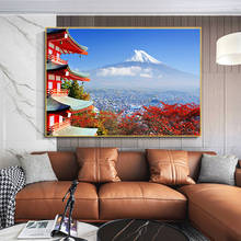 Abstract Large Size Landscape Mount Fuji HD Posters and Prints Art Canvas Painting  Wall Art Pictures Cuadros for Living Room 2024 - buy cheap