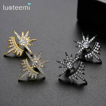 LUOTEEMI Vintage Stylish Stud Earrings for Women Wedding Engagement Party Jewelry Accessories CZ Boucle D'Oreille Femme Gifts 2024 - buy cheap