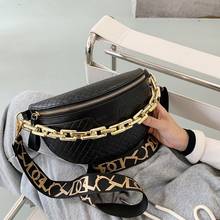 2021 Luxury Women's Fanny Pack High Quality Waist Bag Thick Chain  Crossbody Chest Bag Female Belt Bag Designer Brand Handbag 2024 - buy cheap