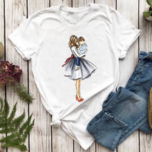 Camiseta feminina estampa floral, camiseta feminina estilo mãe e mamãe 2024 - compre barato