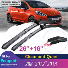 Escobillas de limpiaparabrisas delanteras para coche, pegatinas de limpiaparabrisas para Peugeot 208, 2012 ~ 2018, 2013, 2014, 2015, 2016 2024 - compra barato