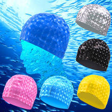 Men & Women Free size Elastic Waterproof PU Swim Cap Fabric Protect Ears Long Hair Sports Swim Pool Hat Diving Swimming Cap 2024 - buy cheap
