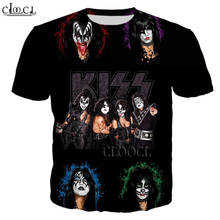 CLOOCL Rock Metal Kiss Band T-shirt Women Men Plus Size Tee Tops 3D Full Print Short Sleeve Fashion Sweatshirts Drop Shipping 2024 - buy cheap