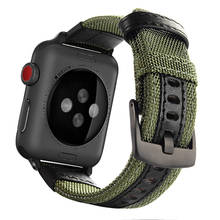 Тканевый нейлоновый ремешок Jeep для Apple Watch Band 42 мм 38 мм 40 мм кожаный ремешок для iWatch Series 5 4 3 2 1 44 мм сменный ремешок для часов 2024 - купить недорого
