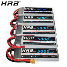 HRB-batería Lipo de 5000mah y 11,1 V, 14,8 V, 50C, T, Deans, XT60, EC5, 7,4 V, 2S, 3S, 18,5 V, 22,2 V, para avión estilo FPV, barco, 4WD, coche, piezas de control remoto, 4S, 5S, 6S 2024 - compra barato