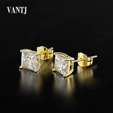 VANTJ Elegant Real 14K Gold Stud Earring  Sterling Moissanite EF Color Fine Jewelry For Women Lady Engagement Wedding Party Gift 2024 - buy cheap