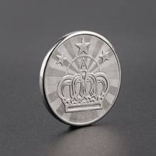 10 peças 25*2mm token de jogo de aço inoxidável, pentagrama de moeda, coroa tokens 831c 2024 - compre barato