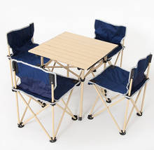 Открытый складной стол и стул набор открытый стол для пикника и стул барбекю кемпинг стул самоходный портативный стол 2024 - купить недорого