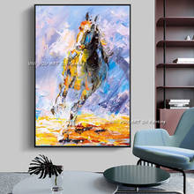 100% Handmade New Abstract Steed Painting On Canvas Modern Large Thick Oil Horse Canvas Wall Art Pictures For Living Room Decor 2024 - buy cheap