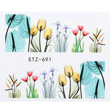 1 Sheet Stickers on Nails Flower Design Water Transfer Slider Manicure Summer Nail Art Decoration Foils Decals 2024 - buy cheap