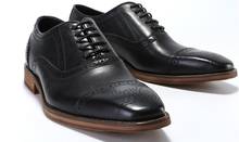 Zapatos italianos Goodyear tallados para hombre, zapatos formales Derby con cordones, cómodos, hechos a mano, zapatos de vestir de cuero genuino para hombre 2024 - compra barato