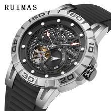 Men Sports Skeleton Automatic Watch Top Luxury Silicone Male Mechanical Watches Stainless Steel Waterproof Clock MIYOTA 82S5 2024 - buy cheap