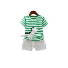 Novo verão roupas de moda do bebê crianças meninos menina esporte camiseta shorts 2 pçs/sets criança casual traje dos desenhos animados fatos de treino 2024 - compre barato