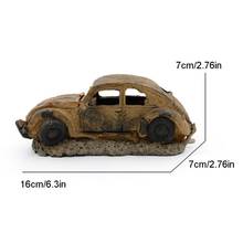 Aquarium Resin Decor Imitation Car Wreck Fish Tank Underwater Landscape Ornament 2024 - buy cheap