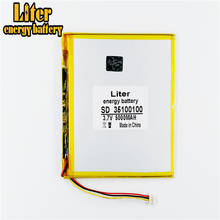 Plugue de bateria de polímero de lítio 1.0-4p 3.7v 35100100 com pcm reserva 5000mah tablet pc 2024 - compre barato
