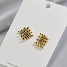 WTLTC Custom Multi Bar Stud Earrings for Women Simple Metal Brass Earrings Studs Minimal Line Post Earrings Statement Jewelry 2024 - buy cheap