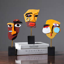 Modern Resin Human Face Statues Ornaments Creative Abstract Sculpture Crafts Nordic Decoration Home Art Office Desktop Gifts 2024 - buy cheap