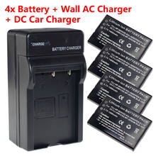 4x 1400mAh NP-60 FNP60 SLB 1037 CNP-30 K5000 Li-20B Battery + Charger for Fujifilm F50I F501 F401 F402 ZOOM F410 F60 NP60 2024 - buy cheap